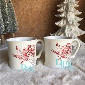 Nicole Miller Merry Christmas Red Berry Cup Set